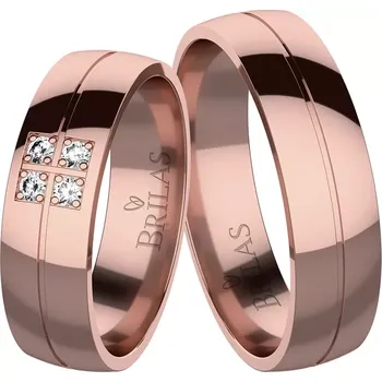 Prsten Anabela Red Briliant - snubní prsteny z červeného zlata