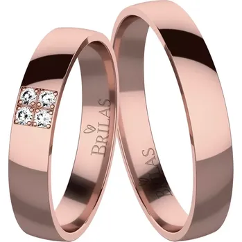 Prsten Halina Red Briliant - snubní prsteny z červeného zlata