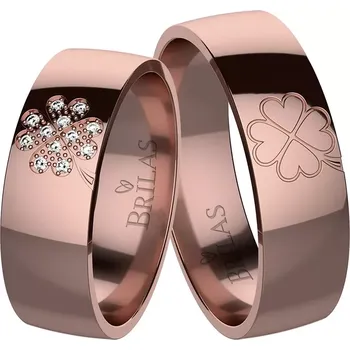 Prsten Štístko Red Briliant - snubní prsteny z červeného zlata