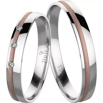 Prsten Kamila Colour RW - snubní prsteny z bílého a červeného zlata