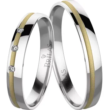 Prsten Kamila Colour GW - snubní prsteny z bílého a žlutého zlata