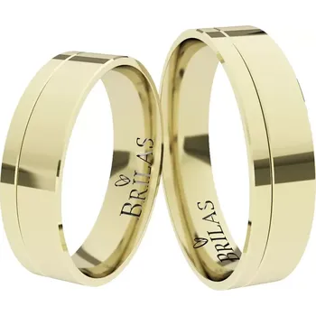 Prsten Everest Gold - moderní snubní prsteny ze žlutého zlata