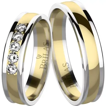 Prsten Nikola Colour WG - snubní prsteny ze žlutého a bílého zlata