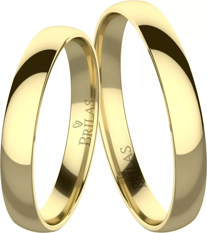 Greta Gold - jednoduché zlaté snubní prsteny