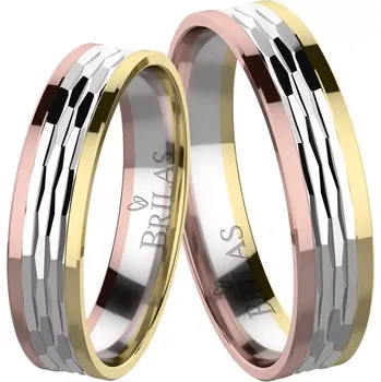 Prsten Dreamer Colour - snubní prsteny z bílého, žlutého a červeného zlata