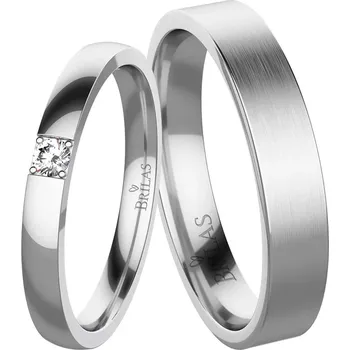 Prsten Kometa White - snubní prsteny z bílého zlata