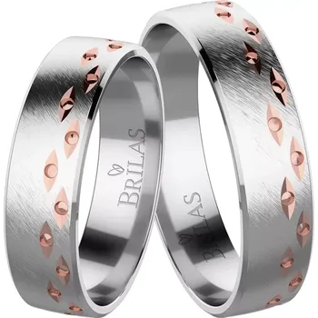 Prsten Sendy Colour RW - jedinečné zlaté kombinované snubní prsteny