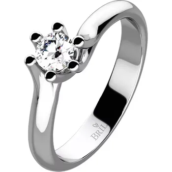 Prsten Ilona White Briliant - zlatý prsten zdoben kamínkem