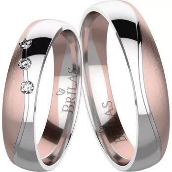 Prsten Rosie Colour RW - snubní prsteny z kombinovaného zlata