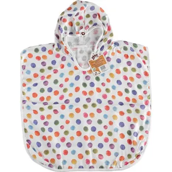 Kikko Bambusové mušelínové pončo Vel. 1 Watercolour Polka Dots