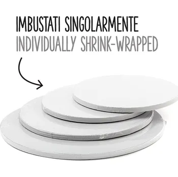 Jedlá dekorace na dort Decora Dortová podložka - bílá 40cm v.1,2cm