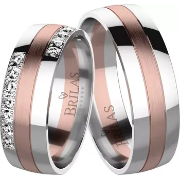 Prsten Trojan Colour RW - snubní prsteny z kombinovaného zlata