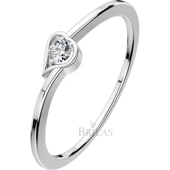 Prsten Hypnos White - zásnubní prsten se srdcem z bílého zlata