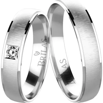 Prsten Temu White - snubní prstýnky s příčným matováním