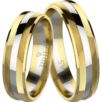 Prsten Azarena Colour GW - snubní prsteny ze žlutého a bílého zlata