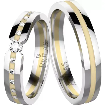 Prsten Rabia Colour GW - snubní prsteny z bílého a žlutého zlata