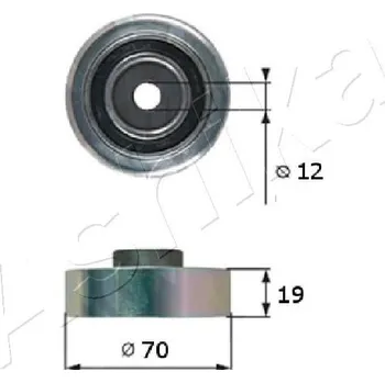 Vratná/vodicí kladka, klínový žebrový řemen ASHIKA 129-08-815