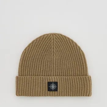 Čepice Reserved - Čepice beanie z viskózové směsi - béžová - 049FE-80X - 049FE-80X-ONE