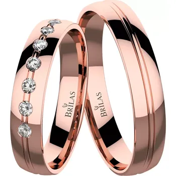 Prsten Archiva Red - snubní prsteny z růžového zlata