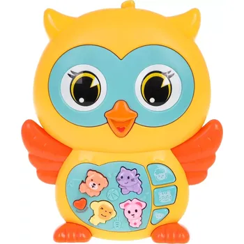 Interaktivní sovička se světly a zvuky – žlutá