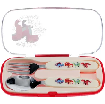 Příbor Nerezový dětský příbor 2 ks Baby Dinos – Rex London ID_1805314