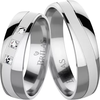 Prsten Violeta White - snubní prsteny z bílého zlata