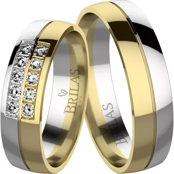 Prsten Simonetta Colour GW - kombinované snubní prsteny ze žlutého a bílého zlata