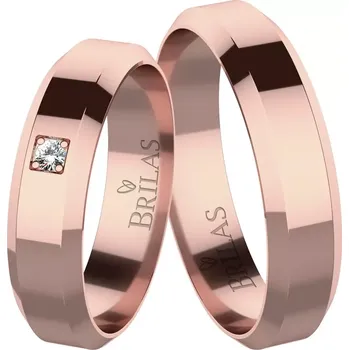 Prsten Andromeda Red Diamond - snubní prsteny z červeného zlata