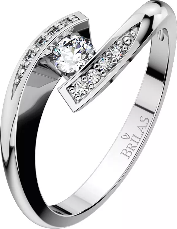 Nuriana White Briliant - prsten v bílém zlatě s brilianty