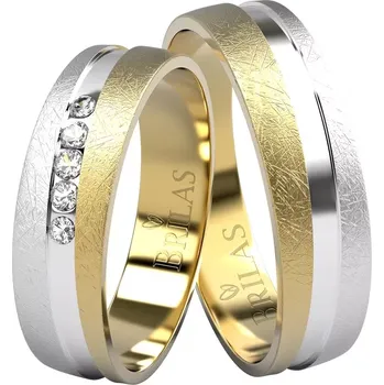 Prsten Bettino Colour GW - snubáky z kombinovaného bílého a žlutého zlata