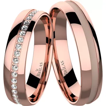 Prsten Viventia Red - snubní prsteny z růžového zlata