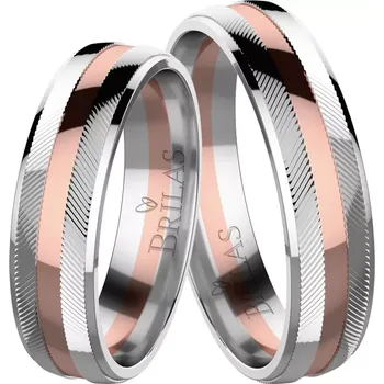 Prsten Azarena Colour WR - snubní prsteny z bílého a červeného zlata