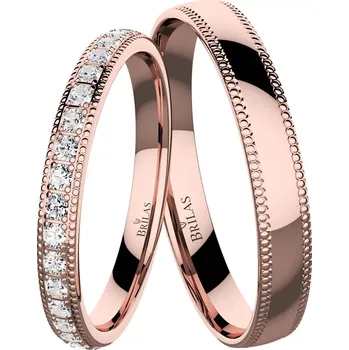 Prsten Elira Red - snubní prsteny z růžového zlata