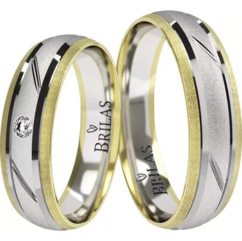 Prsten Oriental Colour - snubní prsteny z bílého a žlutého zlata