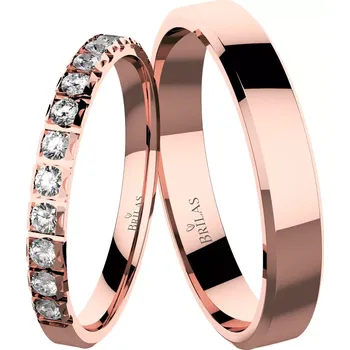 Prsten Trylka Red - snubní prsteny z růžového zlata