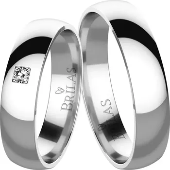 Prsten Dalie White - jednoduché snubní prsteny z bílého zlata