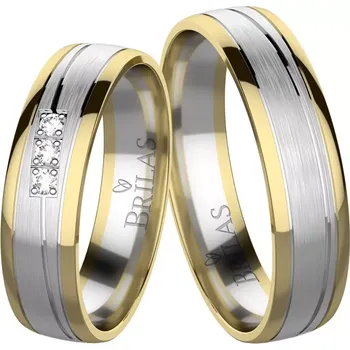 Prsten Johana Colour GW - snubní prsteny z bílého a žlutého zlata