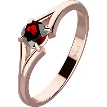 Prsten Pavla Red Granát - prsten z růžového zlata