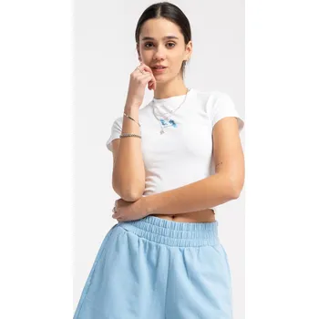 Dívčí tričko Reporter Young | Dívčí bílý CROP TOP s minimalistickým potiskem - Barva BÍLÁ, Velikost 146 251-0440G-51-200-1