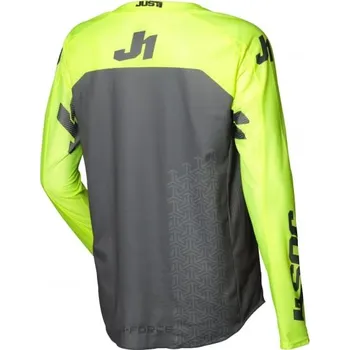 Moto dres Dres JUST1 J-FORCE TERRA tmavě šedo/neonově žlutý 2H52901420