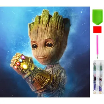 Real Home Diamantové vyšívání - vzor Groot 5D 121