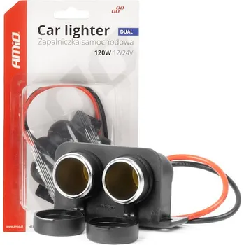 Dvojitá hermetická zásuvka do zapalovače 12/24V