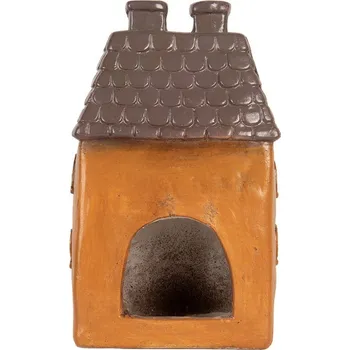 Svícen Cihlový domek svícen na čajovou svíčku Homely - 23*17*37 cm