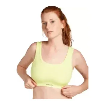 Dámské termo spodní prádlo Icebreaker women Merino Blend Rib Lotus Bra Citrine