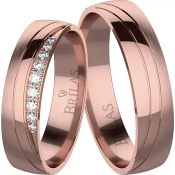 Prsten Destini Red - snubní prsteny z červeného zlata