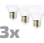 Solight ECOLUX LED žárovka 3-pack , miniglobe, 6W, E27, 3000K, 450lm, 3ks