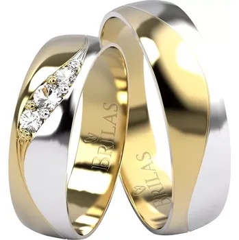 Prsten Laeca Colour GW - snubáčky z bílého a žlutého zlata