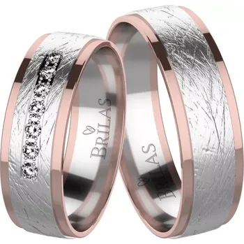 Prsten Modesto Colour RW - snubní prsteny z červeného a bílého zlata