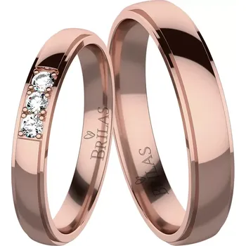 Prsten Angelika 3 Red - snubní prsteny z červeného zlata