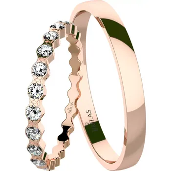 Prsten Salma II Red - snubní prsteny z růžového zlata